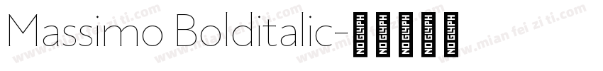 Massimo Bolditalic字体转换